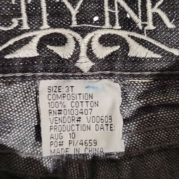 City Ink Toddler Girls Gray Embellished Jeans Size 3T With Pocket Details & Dist - Picture 5 of 5